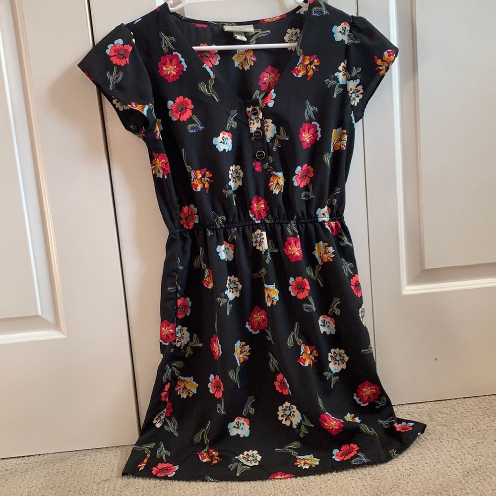 Tucker for Target Black Floral Dress